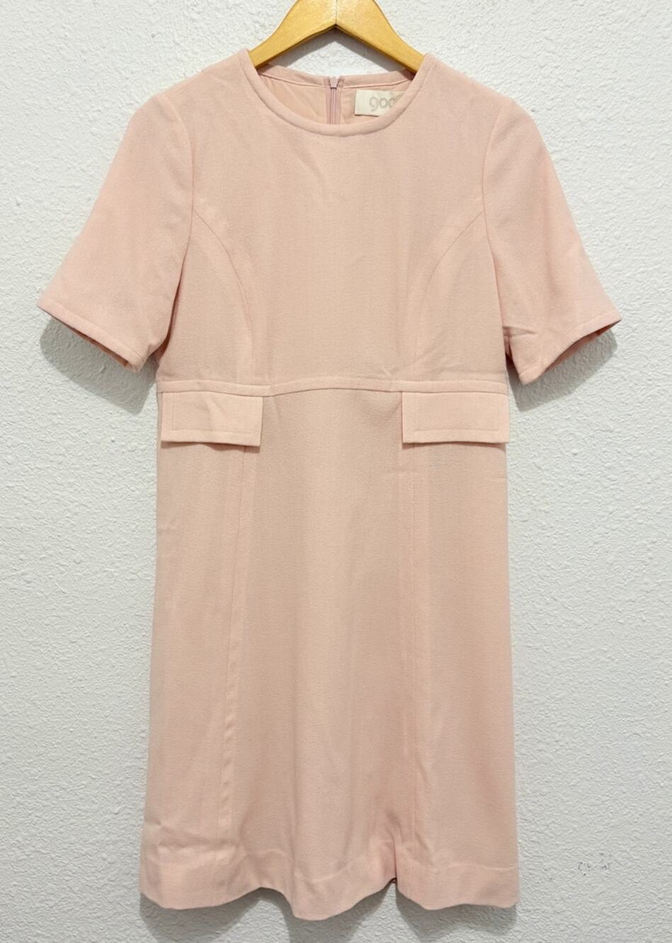 NWT Goat Baby Pink Wool Dress Geranium Career Work Preppy Jackie O